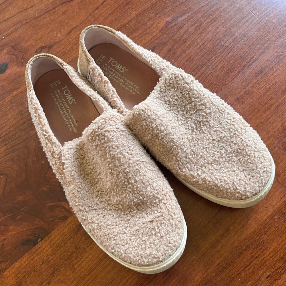 Toms Sunset‎ Faux Shearling Slip On Sneakers - Size 8.5